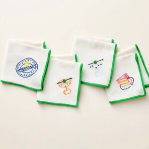 Kate Spade x New York 4ct Embroidered Icon Cloth Cocktail Napkins - Target